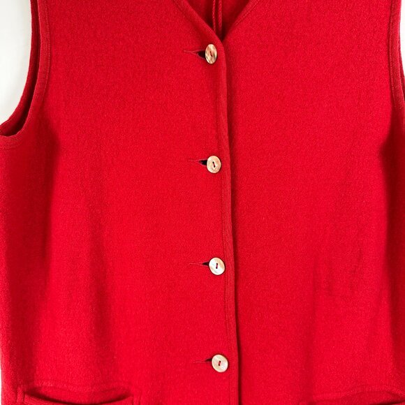Vintage Geiger 100% Wool Vest Mens 42 Austria 5-Button Melrose Pockets Grandpa - Picture 3 of 16